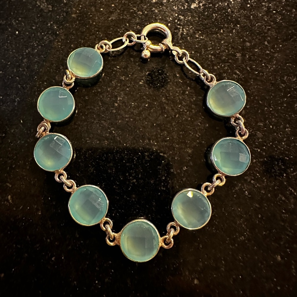 Sterling  Silver chalcedony bracelet